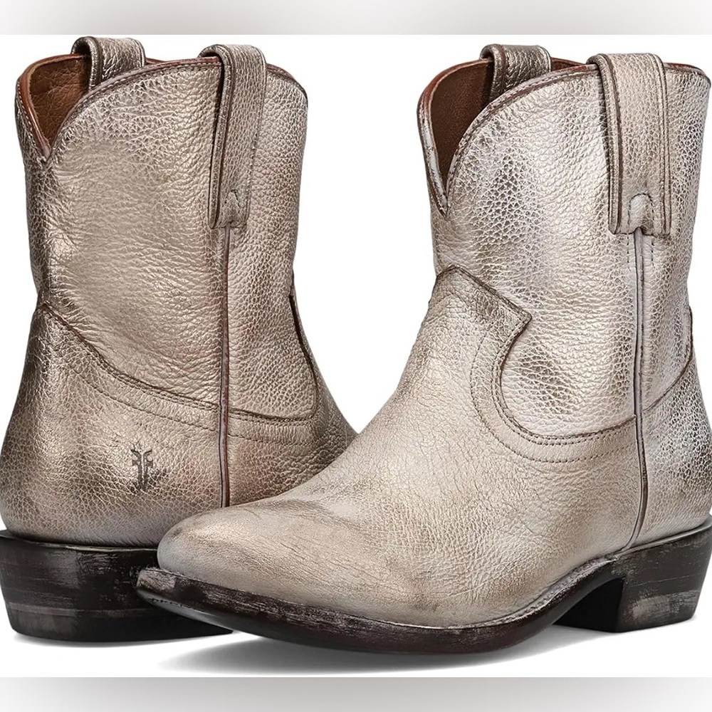 NWT FRYE METALLIC BILLY SHORT COWBOY BOOT